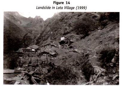 Landslides in Lata Village