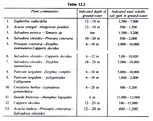 Plant Indicators for Groundwater