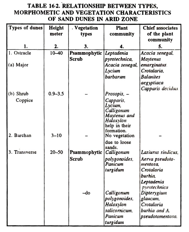 Relationship between Types, Morphometic and Vegetation Characteristics