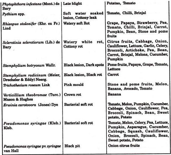 Important Fungal and Bacterial Pathogens