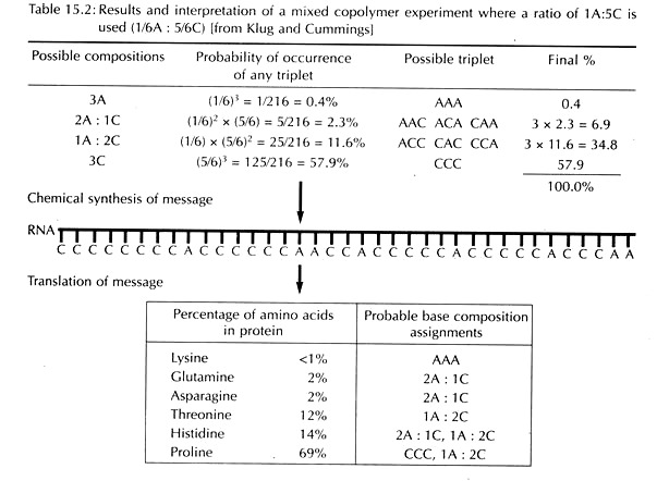 Results and Interpretation of a Mixed Copolymer Experiment