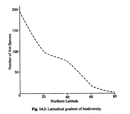 Latitudinal gradient of biodiversity