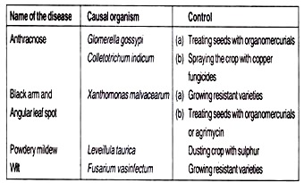 Disease, Causal Organism and Control