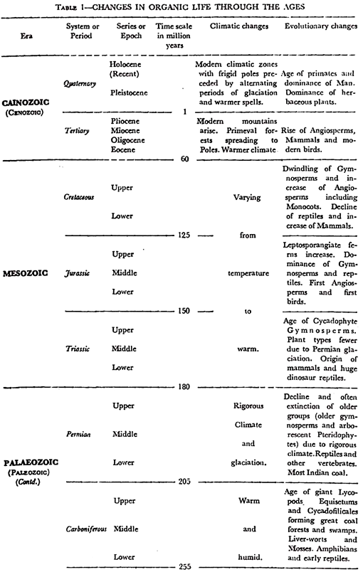 Changes in Organic Life