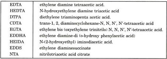 Chelating agents used in phytoremediation