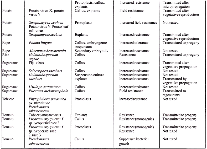 Disease resistant plants